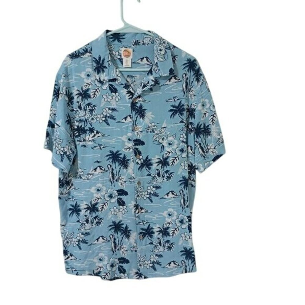C&C CALIFORNIA Shirt Floral Surf Aloha Hawaiian Mens Size L.